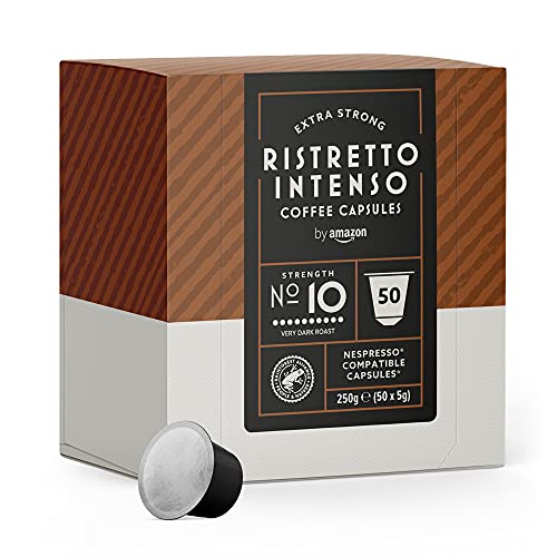 by Amazon Cápsulas Ristretto Intenso, compatibles con Nespresso - 100 cápsulas (2 x 50)