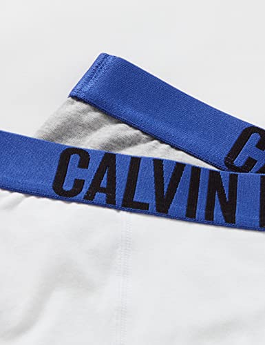 Calvin Klein 2 Calzoncillos Baadores Ajustados para Hombre, Greyheather/Pvhwhite, 12 años para Niños