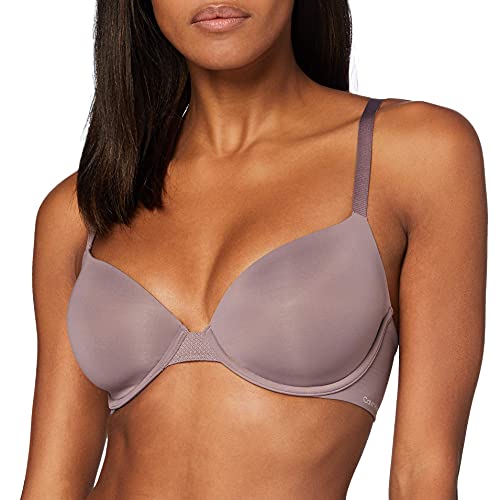 Calvin Klein Lightly Lined Demi Sujetador, Plum Dust, 34B Unisex Adulto