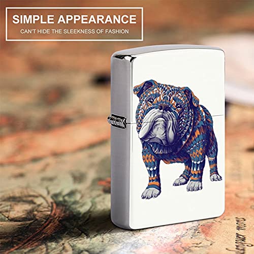 Carcasa para encendedor de bolsillo, unisex, ideal para cigarrillos y velas de cigarrillos, bulldog inglés