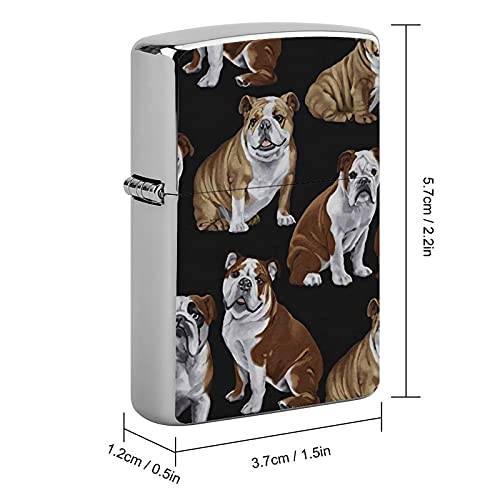Carcasa para encendedor de bolsillo, unisex, ideal para cigarrillos y velas de cigarrillos, bulldogs ingleses