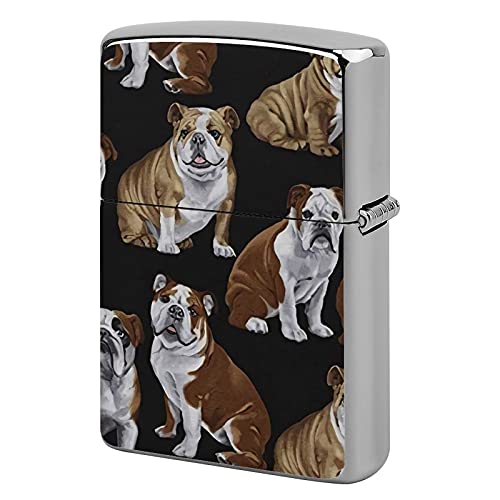 Carcasa para encendedor de bolsillo, unisex, ideal para cigarrillos y velas de cigarrillos, bulldogs ingleses