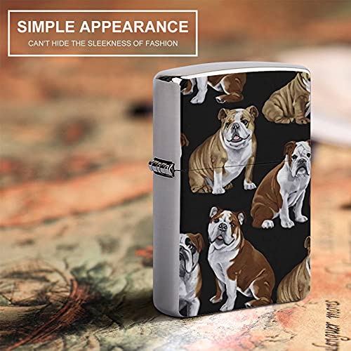 Carcasa para encendedor de bolsillo, unisex, ideal para cigarrillos y velas de cigarrillos, bulldogs ingleses