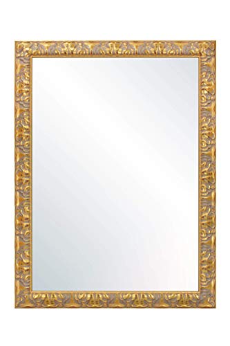 Chely Intermarket, Espejo Pared Dorado 50X70 cm(60x79,50cm)/Dorado/Mod-149, Ideal para peluquerías, salón, Comedor, Dormitorio y oficinas. Fabricado en España. Madera Maciza.