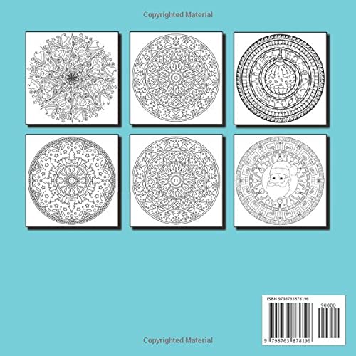 Christmas Mandala Adult Coloring Book: Santa Claus Coloring Pages,Mandalas and Animals,For Relaxation and stress releif | mandala coloring book