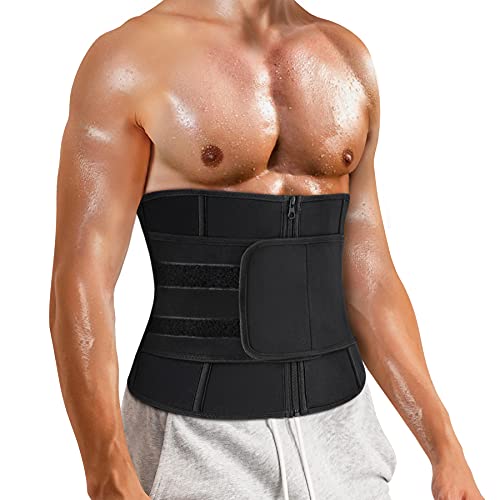 Chumian Faja Reductora Abdomen Hombre de Sudoración Fitness Neopreno Cintura Fajas Deportivas Lumbar Hombre Waist Trainer