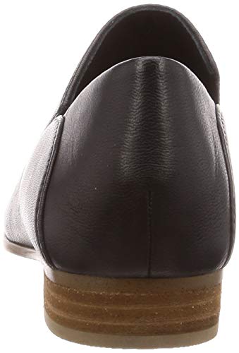 Clarks Pure Viola, Mocasines Mujer, Negro (Black Leather Black Leather), 39 EU