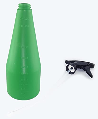 Clixde 2 pulverizadores de plantas para jardín, plantas, flores, peluquería, plástico verde con escala de medición, 1000 ml