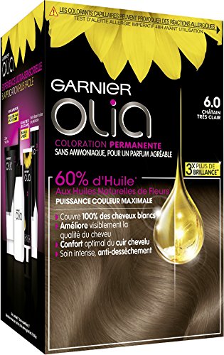 Coloración permanente Garnier-Olia a base de aceite, sin amoníaco, color castaño