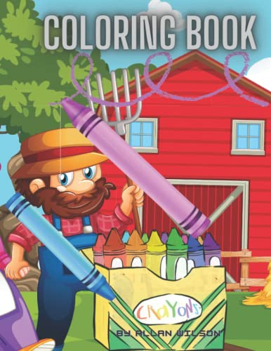 COLORING BOOK: (for kids: For children ages 2 and up, 8.5 x 11 Inch, easy, fun, and adorable, animals coloring book for kids is a wonderful present ... joyful animal coloring book for children