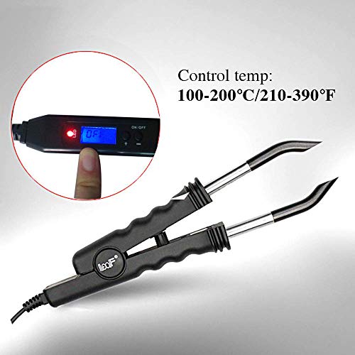 Conector Extensión para Cabello Profesional,Herramienta de Hierro para Pelo, Máquina de Peluquería con Pantalla LED,Temperatura Ajustable