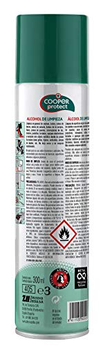 Cooper Protect Aerosol Perfumado |96% de Alcohol| Limpieza de Superficies| Contenido, 300 ml (Paquete de 1), 300