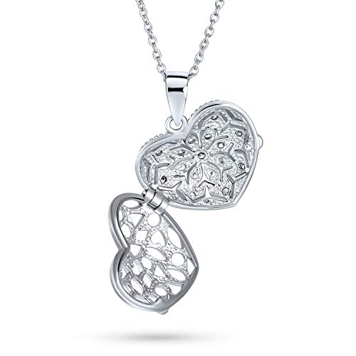 Corazón Estilo Antiguo Flores Y Filigrana Aromaterapia Aceite Esencial Difusor De Perfume Medallón Collar Para Mujer