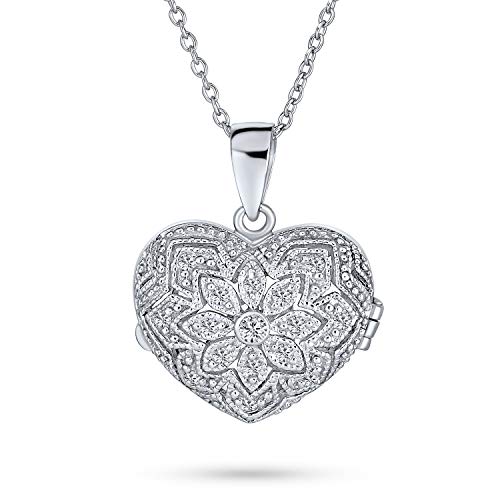 Corazón Estilo Antiguo Flores Y Filigrana Aromaterapia Aceite Esencial Difusor De Perfume Medallón Collar Para Mujer