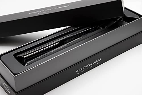 Corioliss C1 Digital | Plancha de Pelo para Mujeres | Tecnología y Placas de Titanio para Cabello Fino | Plancha Profesional con Control de Temperatura | Black Soft Touch
