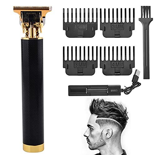 Cortapelos Profesional Hombre,Máquina Cortar Pelo Inalámbrico da Batería,con 4 Peines Guía Maquina Cortar Pelo,Recortadora de Barba para Hombres Impermeable, para Casa y Corte de Pelo