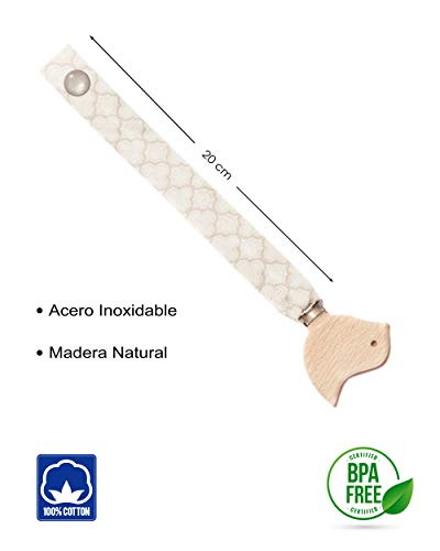 Cotone Chupeteros de Tela Figuras de Animales Para Bebe Pack de 5 100% Algodon