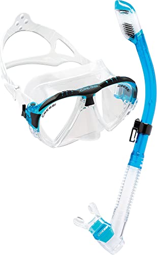 Cressi Tauchset Schnorchelset Matrix Dry Elite (Made in Italy) Kit de Snorkeling con máscara y Tubo, Unisex, Azul