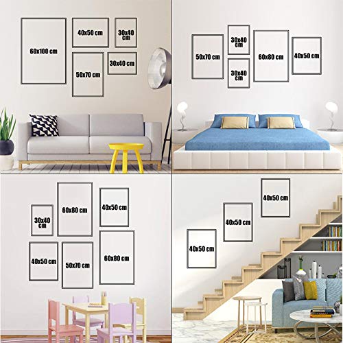 CUTMG Arte de Pared islámico Vintage Nombre de Alá Árabe Cuadros de Pared Impresos Pinturas en Lienzo Carteles e Impresiones para decoración de la Vida (40x60cm) Sin Marco