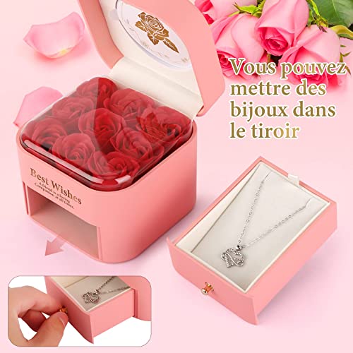 Derogras Rosa Eterna, Regalos Originales para Mujer, Regalos Mujer para San Valentin, Rosa Eterna para San Valentin Cumpleaños Navidad Aniversario, Rosa Para Esposa Mamá