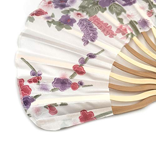 Desconocido Abanico De Mano para Mujeres Abanicos Plegables Hermosa Pintura Abanico De Seda PortÁTil para Bolso Estilo Chino JaponÉS Boda Regalos Pequeño Ventilador Pequeño Regalos para Mujeres