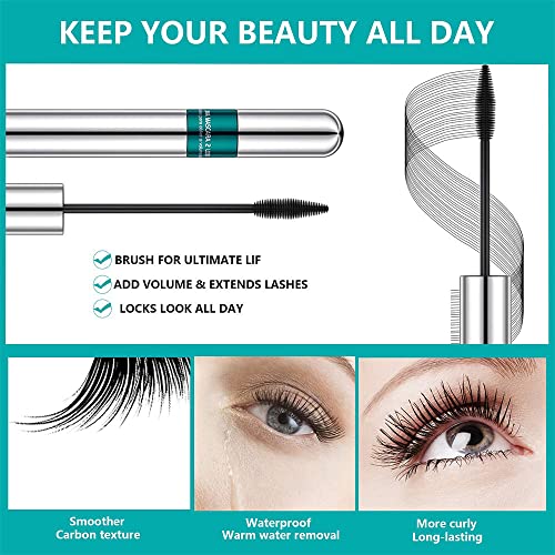 dfgsxifc Vibely Waterproof Lash Mascara Extension Fiber Lash Cosmetics Vibely Mascara 4d Silk Fiber Lash Mascara 2 In 1 Thrive Mascara for Natural Lengthening and Thickening Effect (1PCS)