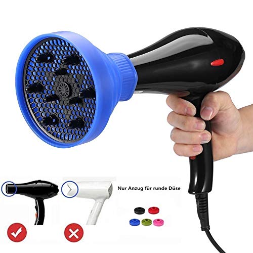 Difusor para el cabello de silicona - Secador de cabello plegable universal portátil Accesorio Secador Rosa 5Colors (Color : Bleu)