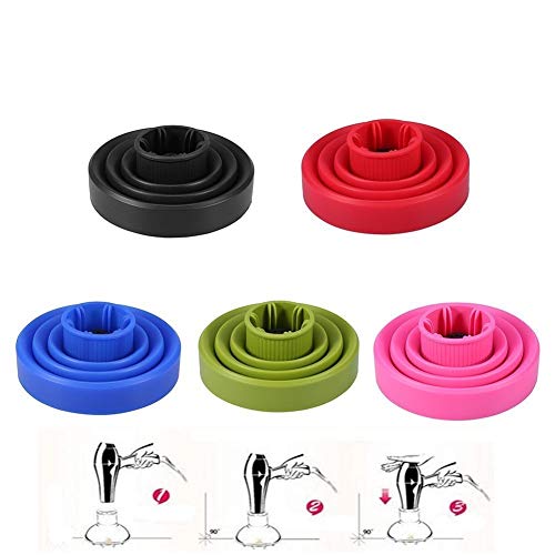 Difusor para el cabello de silicona - Secador de cabello plegable universal portátil Accesorio Secador Rosa 5Colors (Color : Bleu)