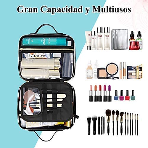 DIMJ Neceser Maquillaje, Bolsa de Maquillaje con Bolsa Desmontable Organizador de Maquillaje Bolso de Cosméticos de Viaje