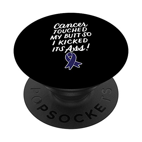 Divertido Colon Cancer Survivor Cancer Awareness mes Ribbon PopSockets PopGrip Intercambiable