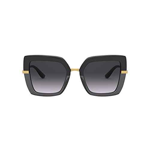 Dolce & Gabbana 0DG4373 Gafas, Top Black ON Transparent Black, 52 para Mujer