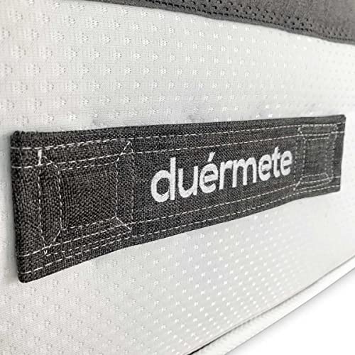 Duérmete Online - Colchón Viscoelástico Nature Biogel | Altura 24cm,Firmeza y Confort Óptimos,Tejido Termorregulador, Blanco, 105x190