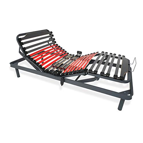 Duérmete Online Pack Cama Eléctrica Articulada Reforzada Ergomax + Colchón Viscoelástico Dorsal Plus, Gris Antracita, 80x180