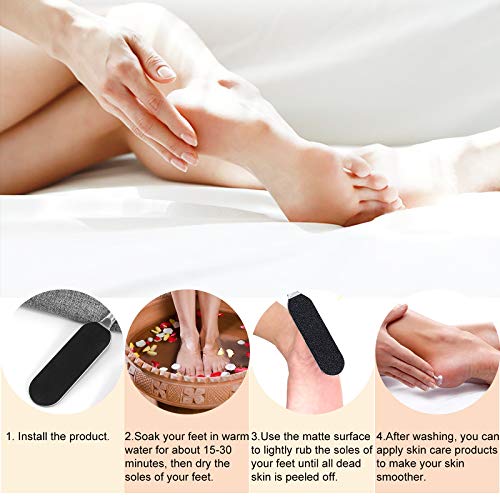 EBANKU 50pcs Lima de pie para herramientas pedicura lima de pedicura para pies relleno de papel escofina de repuesto para pedicura