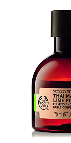 El cuerpo Shop Spa de el mundo tailandés makrut Lime Firming aceite de masaje 170 ml – Aceite de masaje reafirmante y tonificación corporal