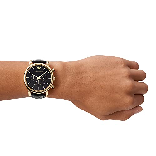 Emporio Armani Reloj Analógico para Hombre de Cuarzo AR1917 Dorado