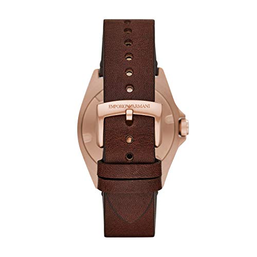 Emporio Armani Reloj Analogico para Hombre de Cuarzo con Correa en Piel AR11258, Marrón