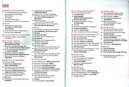 Escuela de piano para adultos banda 1 con CD – Edición 2014 – desde los fundamentos como introducción de notas y cinco ondas hasta el juego de acordes de cuatro tonos – con clip en forma de corazón