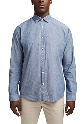 Esprit 051EE2F307 Camisa, 400/NAVY, S para Hombre