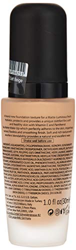 Flormar – Base de maquillaje Mate Touch – Bote de 30 ml – Vitamin E – 301