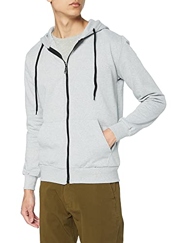 FM London Hyfresh Zipped Capucha, Gris (Grey 15), X-Large para Hombre