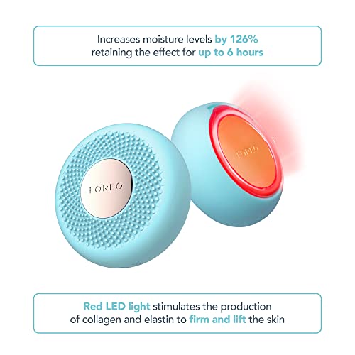 FOREO UFO mini Mint, dispositivo para tratamiento facial de 2 minutos con luz LED de espectro completo, calor, masaje T-Sonic, 2 años de garantía, para mascarillas UFO seleccionadas