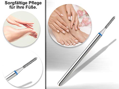 Fresa de diamante para pedicura, manicura y pedicura, grano medio