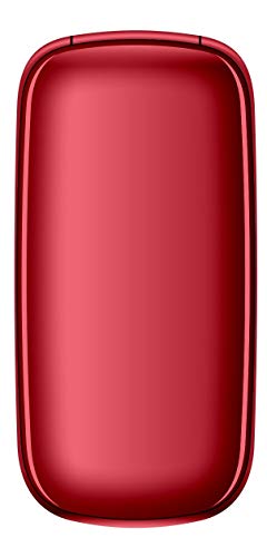 Funker F4 Classic Flip, telefono con Tapa, Teclas cómodas y Volumen Fuerte (Rojo)