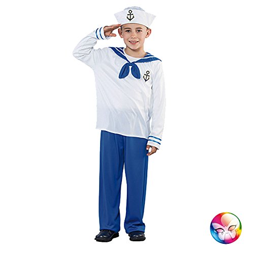 Fyasa Disfraz de marinero para niños de 7 a 9 años, multicolor, M 706194-T02