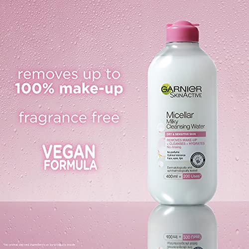 Garnier Micelar Water Limpiador facial lechoso Piel seca 400 ml