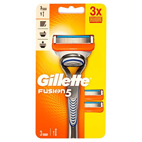 Gillette Fusion 5 - Maquinilla de afeitar para hombre con 3 cuchillas de repuesto