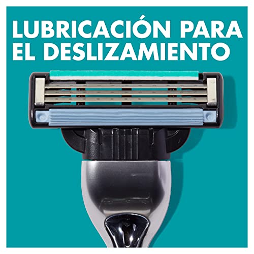 Gillette Mach3 Cuchillas de Afeitar Hombre, Paquete de 4 Cuchillas de Recambio