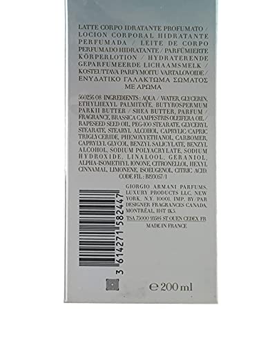 Giorgio Armani, Agua de perfume para mujeres - 200 ml.