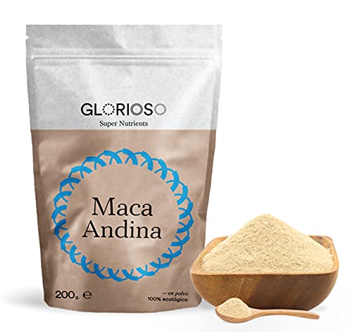 Glorioso Super Nutrients - Maca Andina Polvo Bio 200g - Vigorizante - Tónico - Energía - Maca ecológica - Maca en polvo